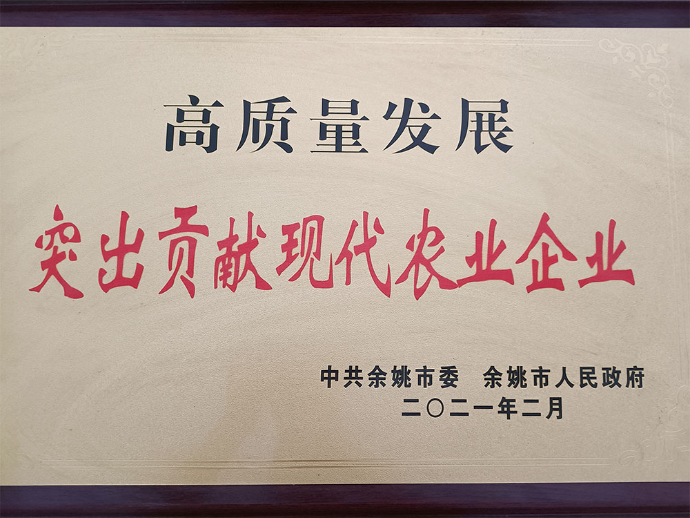 高质量发展突出贡献现代农业企业